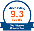 Avvo Rating 9.3 Superb Top Attorney Construction